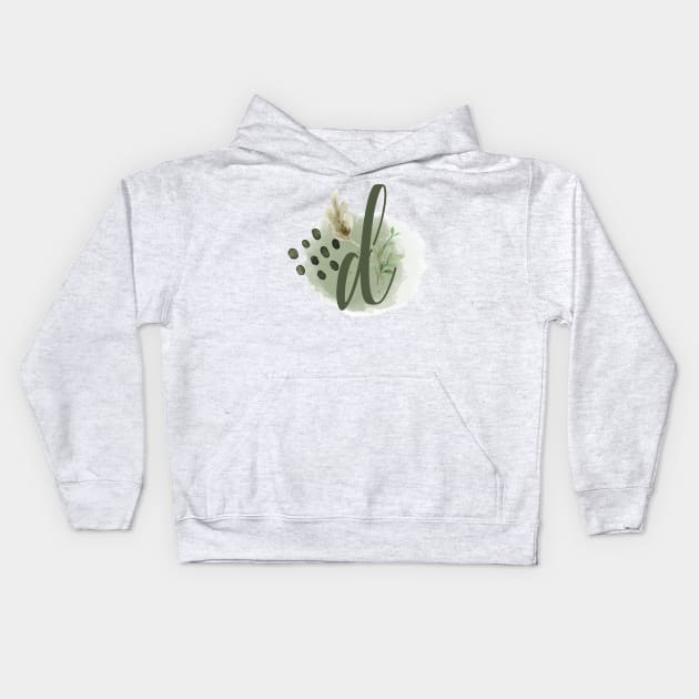 D Floral Letter Capital letter D | Monogramer D | Monogram Kids Hoodie by A Floral Letter Capital letter A | Monogram, Sticker